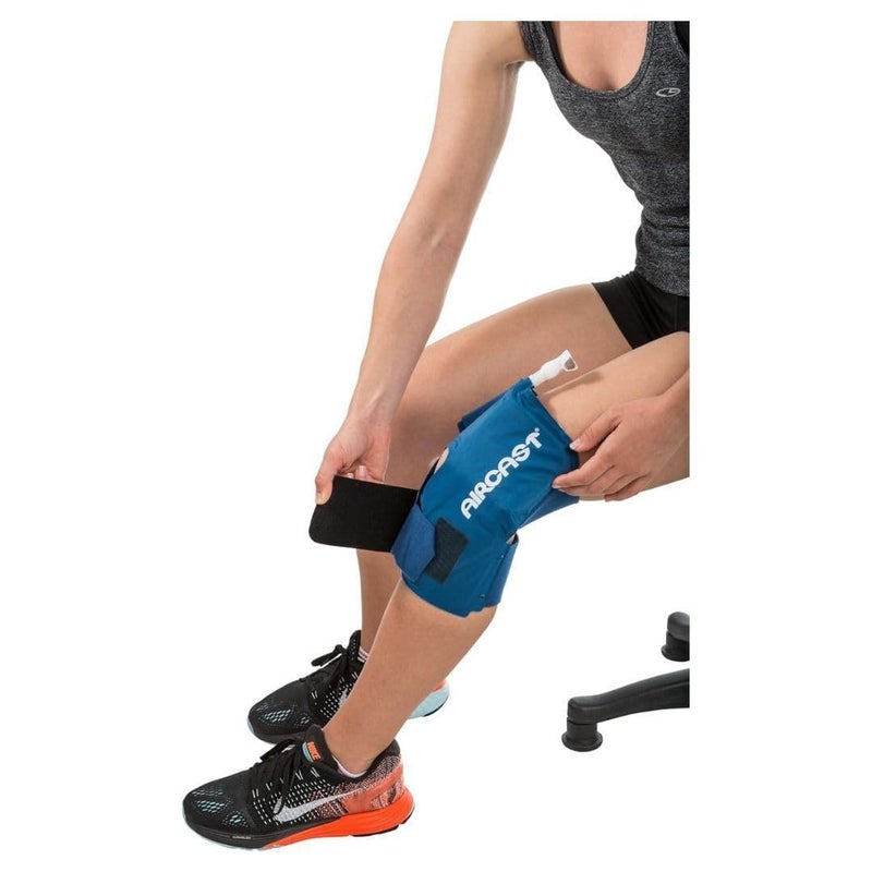 Aircast Cold Therapy Universal Fit Knee Cryo and Cuff with Gravity-Fed Non-Motorized Cooler for Maximum Cryotherapy (Blue, Medium) - Image 5