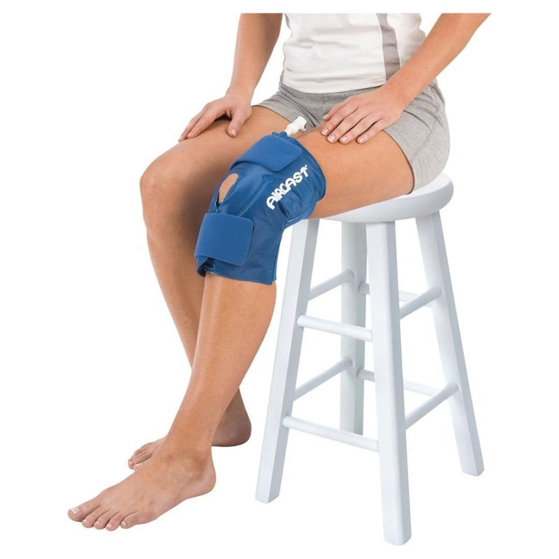 Aircast Cold Therapy Universal Fit Knee Cryo and Cuff with Gravity-Fed Non-Motorized Cooler for Maximum Cryotherapy (Blue, Medium) - Image 3