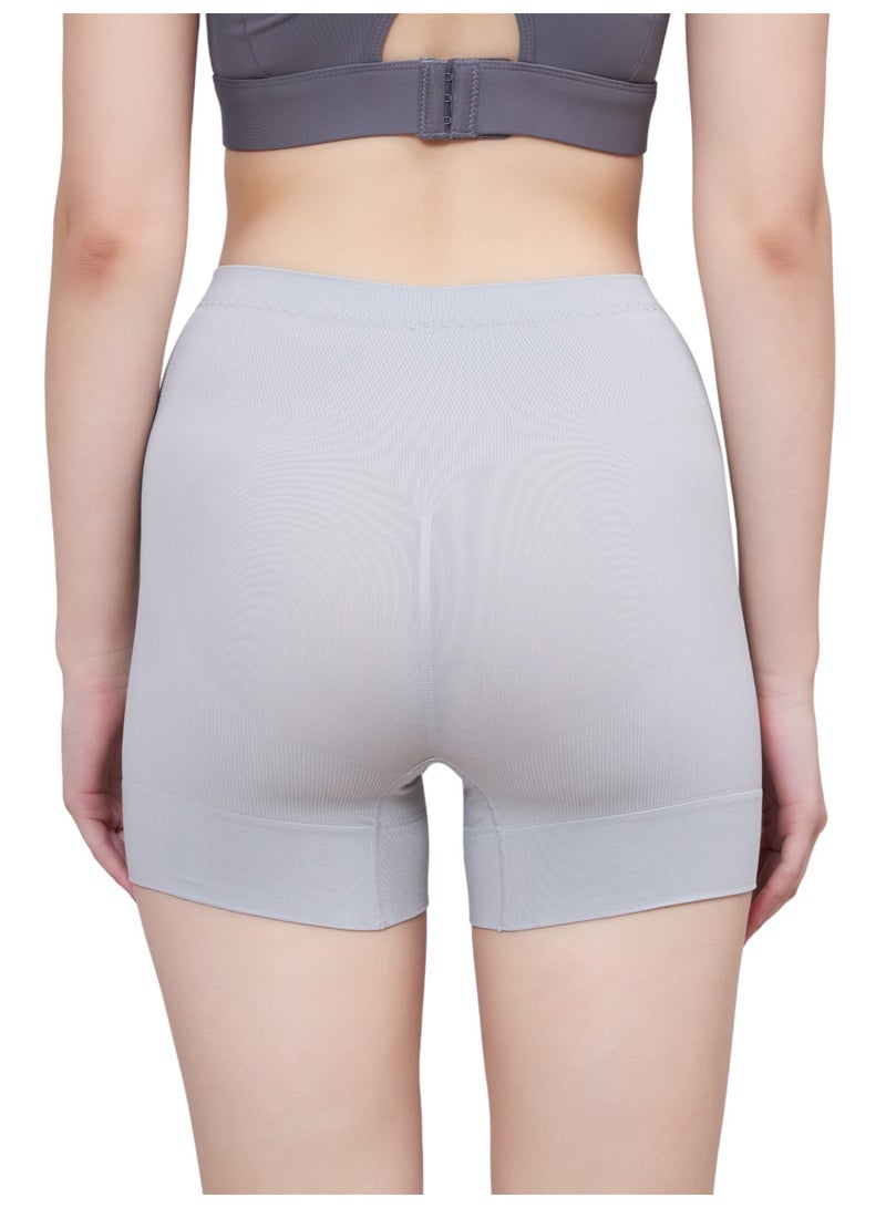 Glamroot Seamless High Waist Tummy Control Shapewear Boyshort Panty, Size M -XXL, Black/Grey (Pack Of 2) - Image 3