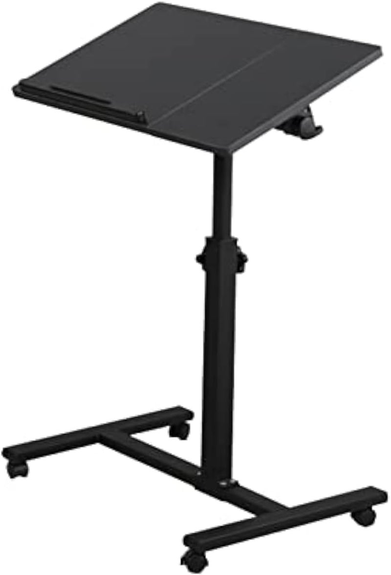 HOOKOR Laptop Desk For Lifting And Rotating, Movable Bedside Desk With Wheels, Adjustable Laptop Stand, Side End Table For Couch, Coffee Table For Home Office - Image 1
