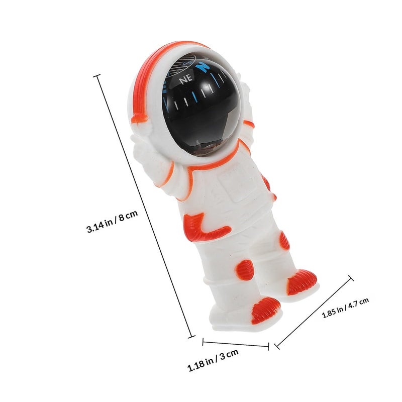 Orange Astronaut Mini Compass Car Dash Mount Portable Vehicle Navigation Decor - Image 3
