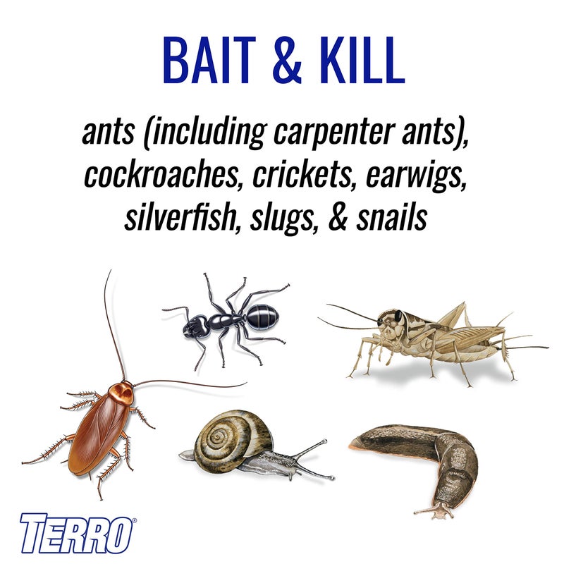 TERRO T2600 Perimeter Ant Bait Plus - Outdoor Ant Bait and Killer - Attracts and Kills Ants, Carpenter Ants, Roaches, Crickets, Earwigs, Silverfish, Slugs and Snails - 2Lbs - Image 2