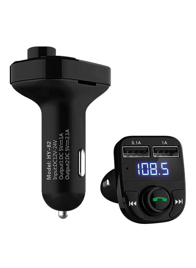 جهاز استقبال صوت ستيريو AUX مزود بتقنية البلوتوث مع شاحن بمنفذي USB أسود - Image 2