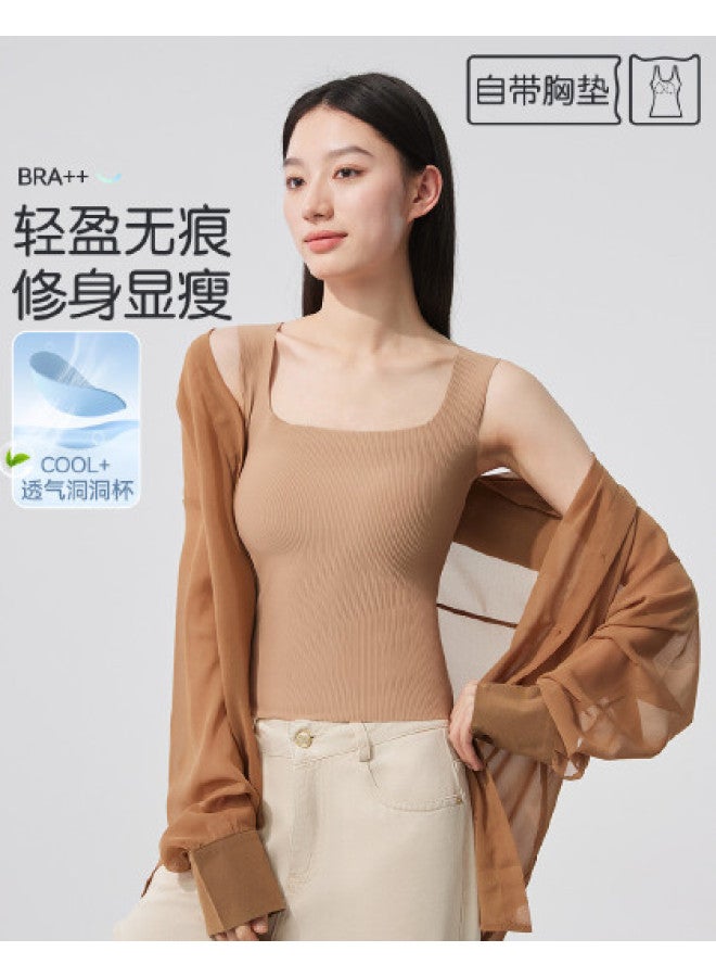 MIIOW Women'S Padded Camisole & Tank Top For Layering Or Outer Wear - Image 1