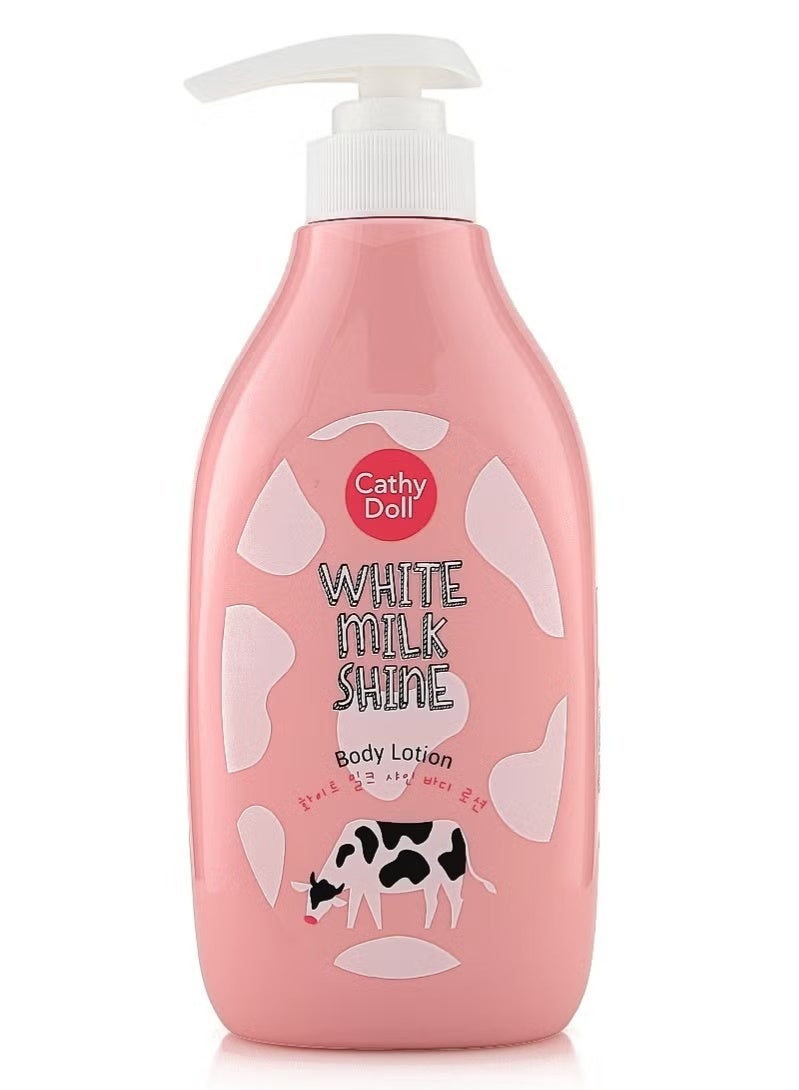 Cathy Doll White Milk Shine Korean Body Lotion 450ml, Hydrating Skin Moisturizer with Milk Protein & White Strawberry Extract - Image 2