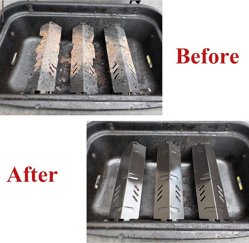 Criditpid BBQ-Element Grill Heat Plate Replacement Parts for Backyard Grill BY13-101-001-11, BY14-101-001-01, BY16-101-002-05, GBC1429W, Porcelain Steel Heat Tent Burner Cover for Uniflame GBC1329W. - Image 3