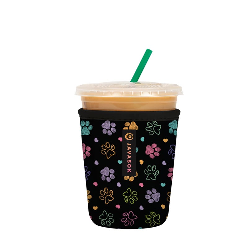 Sok It Java Sok Iced Coffee & Cold Soda Insulated Neoprene Cup Sleeve (Furry Footprints  Small: 16-20oz) - Image 1
