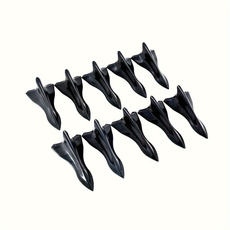 Carbon Fiber Car Decoration Kit Black Universal Shark Fin Roof Tail Rear Stickers Bumper Guards Exterior Trim Styling - Image 3