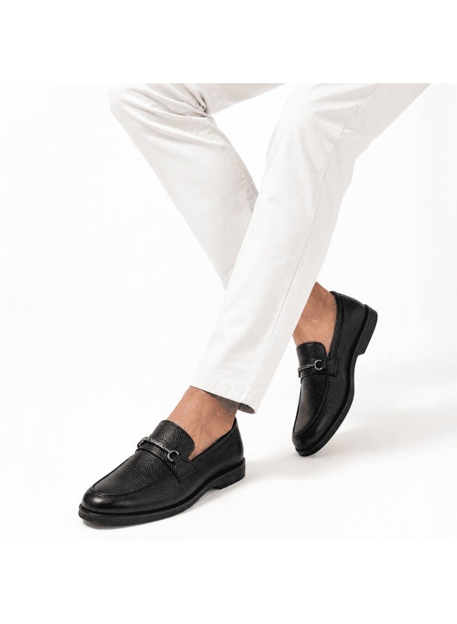 Men's Classic Slip-On Loafer - Genuine Leather, Stylish Metal Accessories, Comfortable Sole and Durable Flexible Base - Image 4