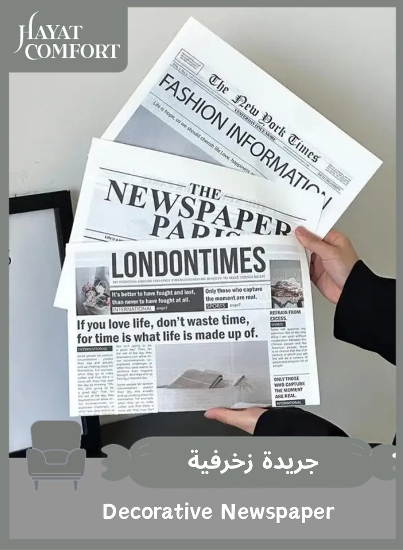 حياة كومفورت صحيفة انجليزية صور الدعائم الأزياء والملابس والزينة المنزلية والمواد الغذائية التصوير الفوتوغرافي الدعائم الخلفية الزهور ورق التغليف الديكور الغلاف الجوي ورق جرائد مزخرف للديكور - Image 1