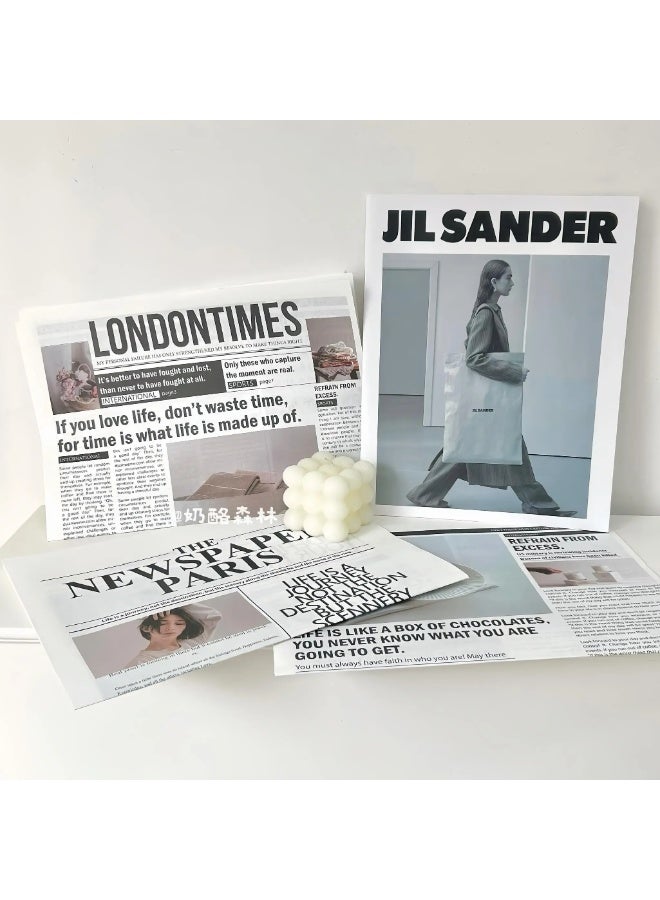 حياة كومفورت صحيفة انجليزية صور الدعائم الأزياء والملابس والزينة المنزلية والمواد الغذائية التصوير الفوتوغرافي الدعائم الخلفية الزهور ورق التغليف الديكور الغلاف الجوي ورق جرائد مزخرف للديكور - Image 2