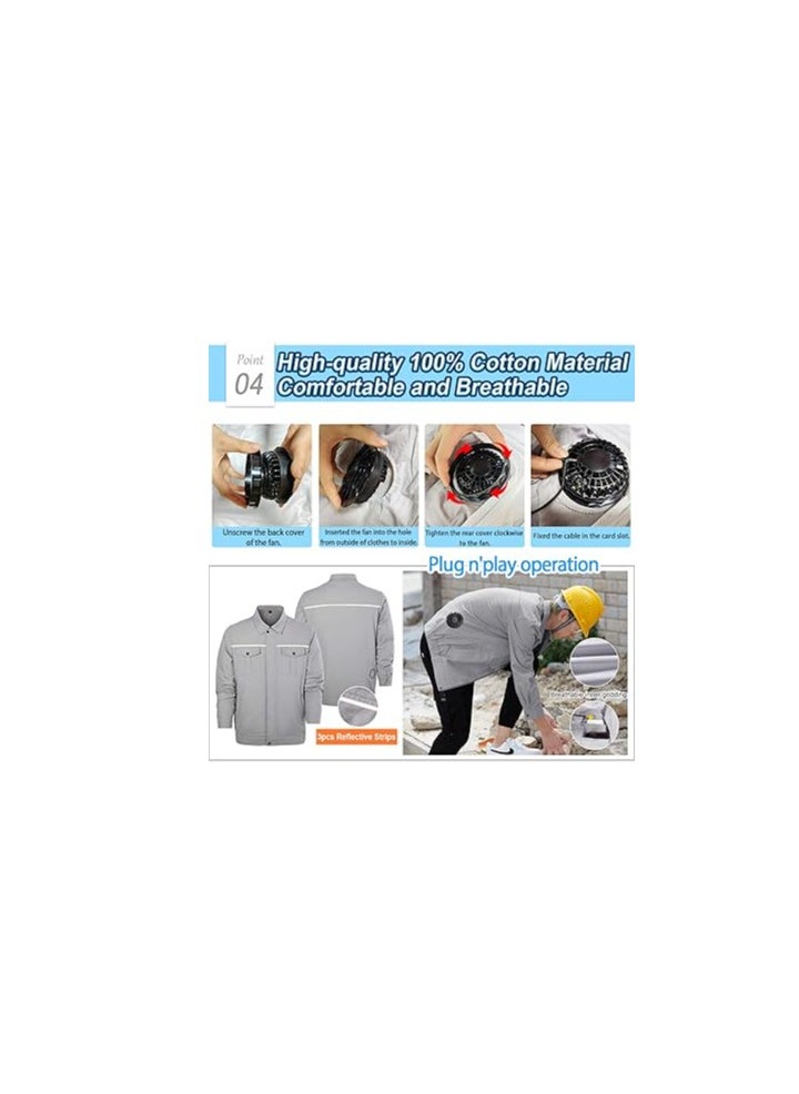 Generic Rechargeable Cooling Vest with Fan, Evaporative Battery-Powered Jacket for Hot Weather, Reflective Safety Wear for Men and Women, Ideal for Work and Motorcycle Use.  - Image 3