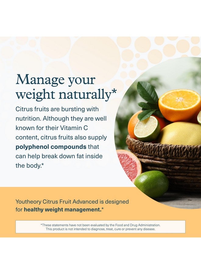يوثيري Youtheory Slimming Citrus Fruit - مكمل غذائي نباتي مع الكروم - يدعم الصحة العامة* - خالٍ من منتجات الألبان والصويا والغلوتين - 60 كبسولة نباتية - Image 4