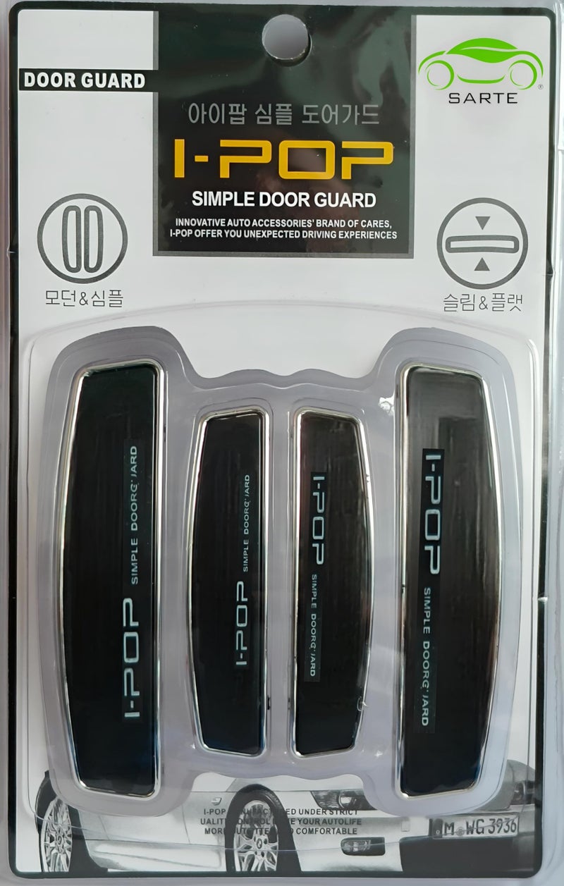 Sarte Car Door Edge Protector Anti-Scratch Guard Universal Car Door Protection Strip for Scratch & Dent Prevention Easy Install Car Accessories for All Cars (Black) Set of 4 - Image 1
