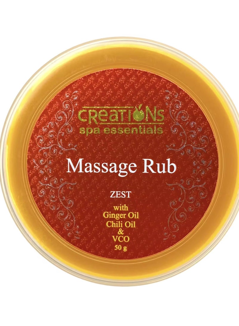 creation Massage Rub ZEST with Ginger Oil Chili Oil,50g 