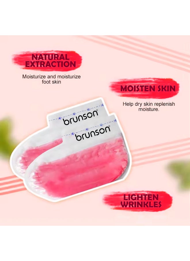 brunson 2 Pieces Nourishing Paraffin Wax Soocks - Disposable Feet Paraffin Gloves Spa Treatment - Deep Hydration And Softness - Moisturizing Pedicure Socks Wax  - Image 4