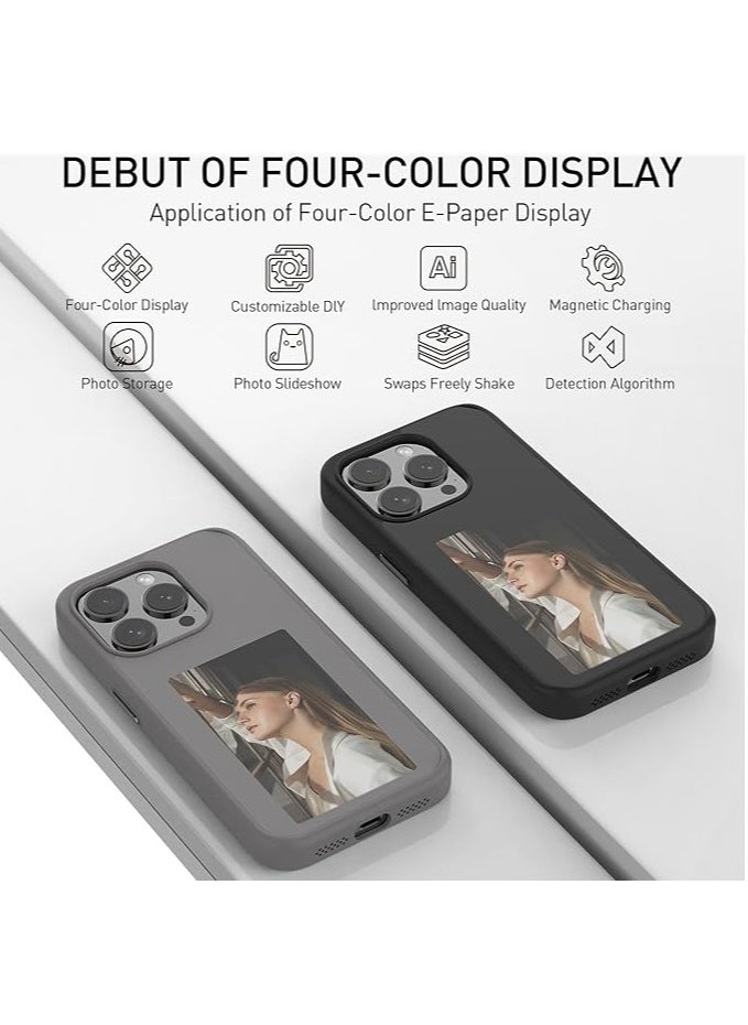 General - Smartphone case with NFC 2024 ink screen, AI projector case for iPhone 15ProMax/15Pro/15Plus/15, ink display image on phone case - Image 1