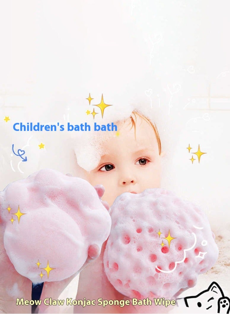 （4pcs）Bath Sponge Body Scrubber Soft Bath Flower Ball Bubble Net Exfoliate Shower - Image 2