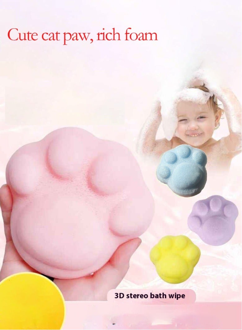 （4pcs）Bath Sponge Body Scrubber Soft Bath Flower Ball Bubble Net Exfoliate Shower - Image 1