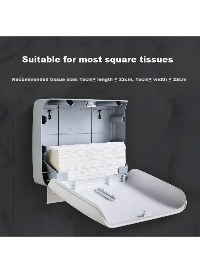 interhasa! Interhasa Wall-mounted Hand Towel Dispenser, No Drilling Required, Bathroom Tissue Holder, Toilet Paper Box, Waterproof Wall-mounted Paper Dispenser For Home Use - Image 3