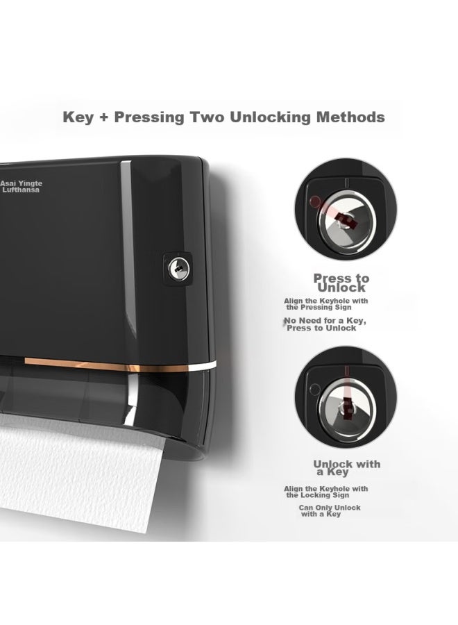 interhasa! Interhasa Wall-mounted Hand Towel Dispenser, No Drilling Required, Bathroom Tissue Holder, Toilet Paper Box, Waterproof Wall-mounted Paper Dispenser For Home Use - Image 4