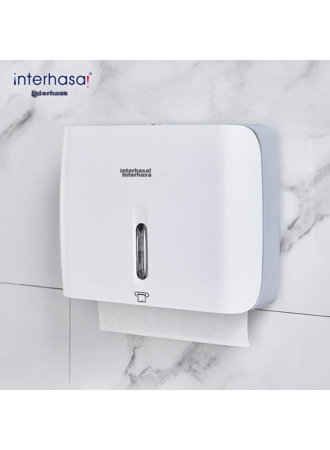 interhasa! Interhasa Wall-mounted Hand Towel Dispenser, No Drilling Required, Bathroom Tissue Holder, Toilet Paper Box, Waterproof Wall-mounted Paper Dispenser For Home Use - Image 1
