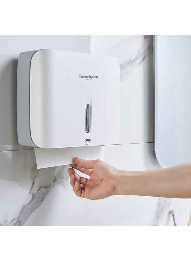 interhasa! Interhasa Wall-mounted Hand Towel Dispenser, No Drilling Required, Bathroom Tissue Holder, Toilet Paper Box, Waterproof Wall-mounted Paper Dispenser For Home Use - Image 2