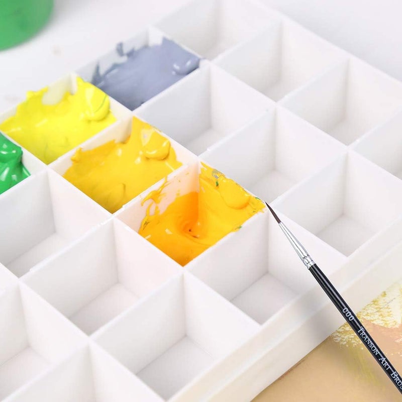 TRANSON Artist Paint Saver Palette 24 Wells with 1 Fine Paintbrush - Image 5