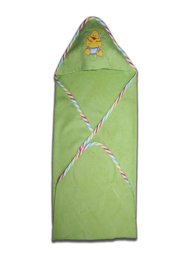 Cradle Togs Blue Hooded Towel | Both Side Terry Cloth | 100% cotton | Ultra Soft | 0-12 months (Green) - Image 4