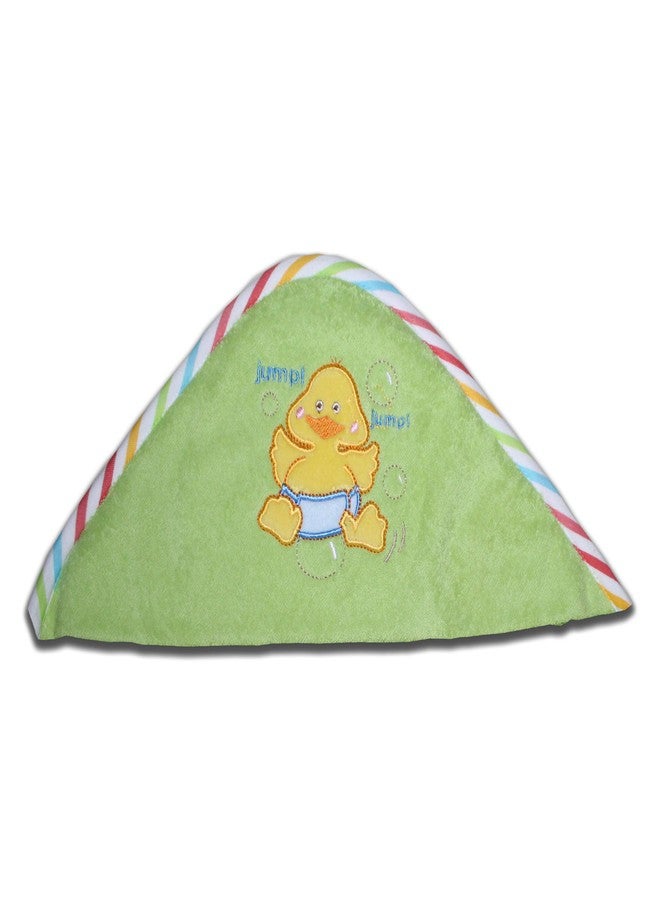 Cradle Togs Blue Hooded Towel | Both Side Terry Cloth | 100% cotton | Ultra Soft | 0-12 months (Green) - Image 2
