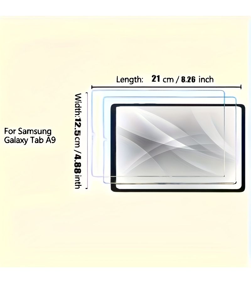 2 Pieces High Definition Tempered Glass Screen Protector For Galaxy Tab A9 11 Inch And 8.7 Inch Scratch Resistant Tablet Accessory - Image 3