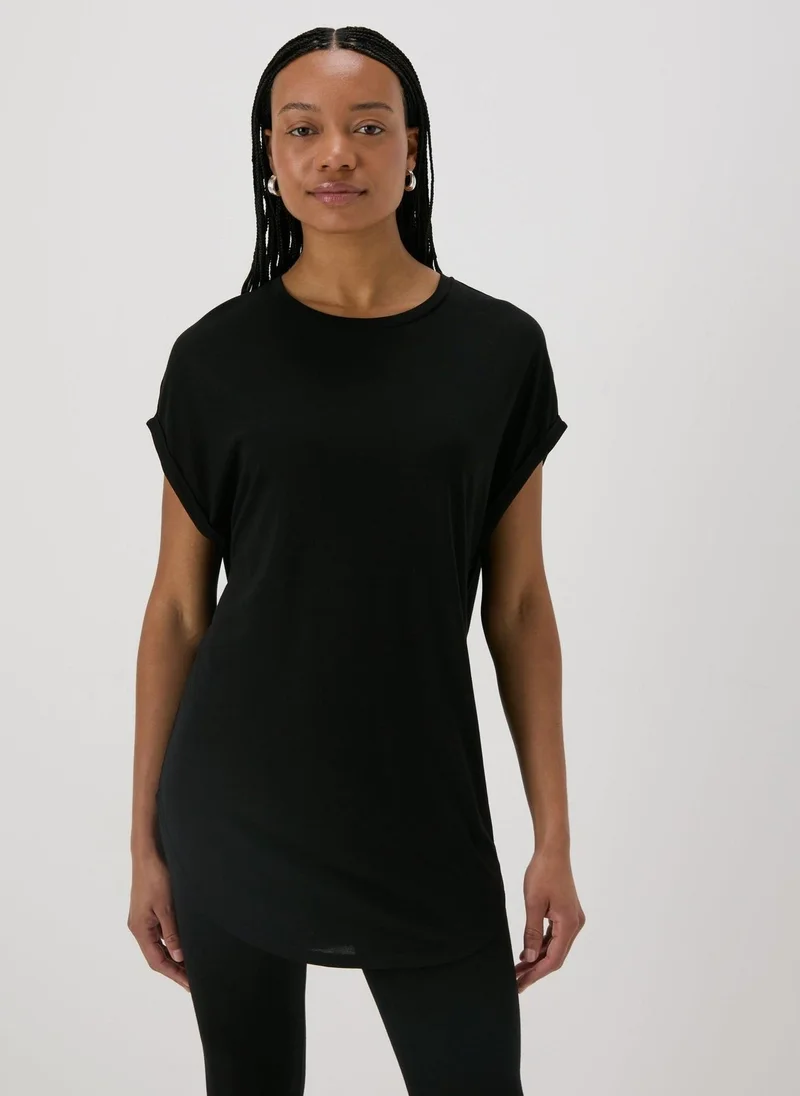 Matalan Black Longline T-Shirt