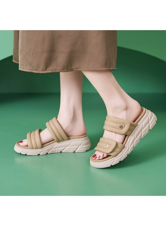 NIBEMINENT Shoes for Women Summer Fashion  Platform Sandals Wedges Comfortable Non-slip Slippers Women  Women Shoes  - Image 2