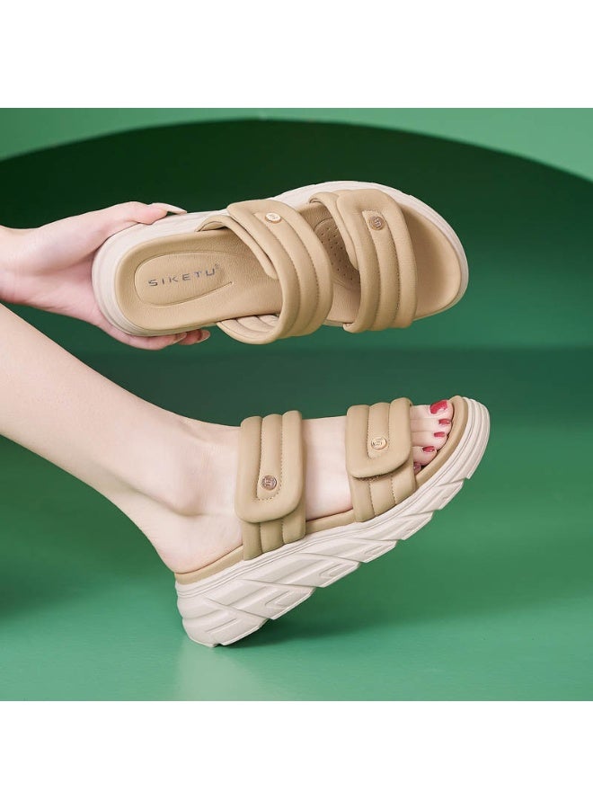 NIBEMINENT Shoes for Women Summer Fashion  Platform Sandals Wedges Comfortable Non-slip Slippers Women  Women Shoes  - Image 3