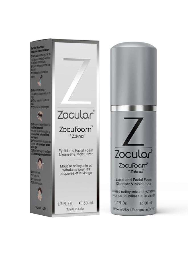 Zocular ZocuFoam Foaming Eyelid Cleanser – Gentle pH-Balanced Cleansing Foam – 25 mL - Image 1