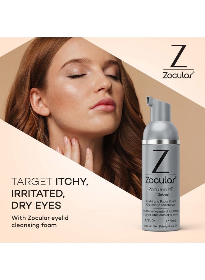 Zocular ZocuFoam Foaming Eyelid Cleanser – Gentle pH-Balanced Cleansing Foam – 25 mL - Image 3