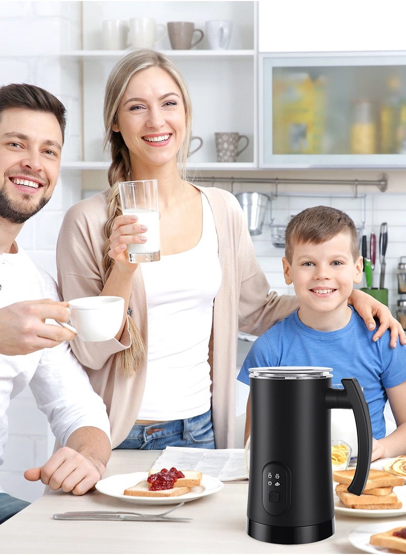 HomarKet - Milk Frother, 4 in 1 Electric Milk Steamer, Automatic Hot and Cold Foam Maker , 12 oz/350ml Detachable Milk Steamer with Washing Brush for Coffee, Latte, Hot Chocolates, Cappuccino - Image 1