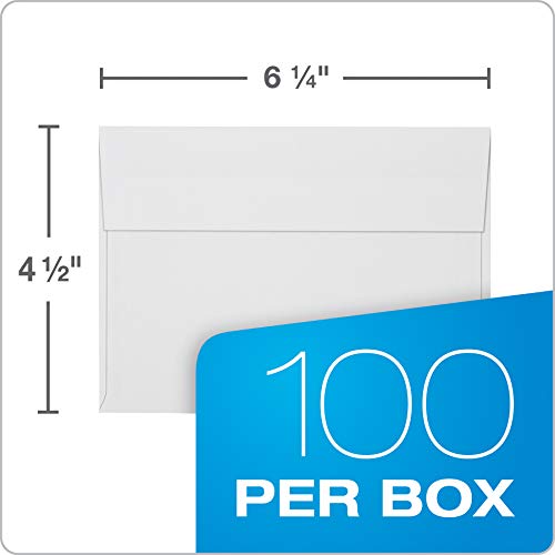 Columbian Invitation Self Seal Envelopes, 100/Box, 4 x 6 Inches for Photos & Cards, Release & Seal Peel and Seal Strip, A4, Square Flap, White (COLO228) - Image 4