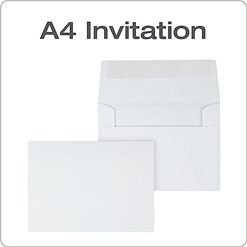 Columbian Invitation Self Seal Envelopes, 100/Box, 4 x 6 Inches for Photos & Cards, Release & Seal Peel and Seal Strip, A4, Square Flap, White (COLO228) - Image 2