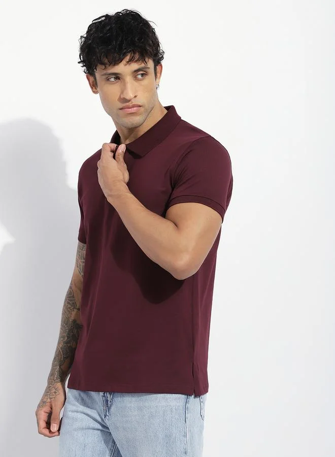 ديلينجر تيشيرت بولو سادة بأكمام قصيرة وقصة عادية للرجال