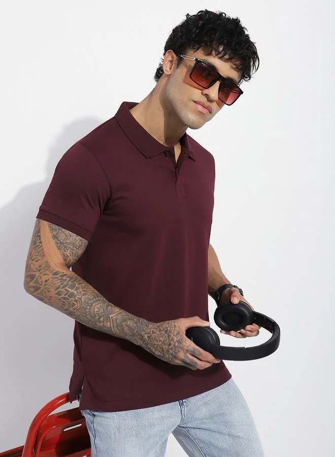 Dillinger Men Regular Fit Short Sleeve Solid Polo