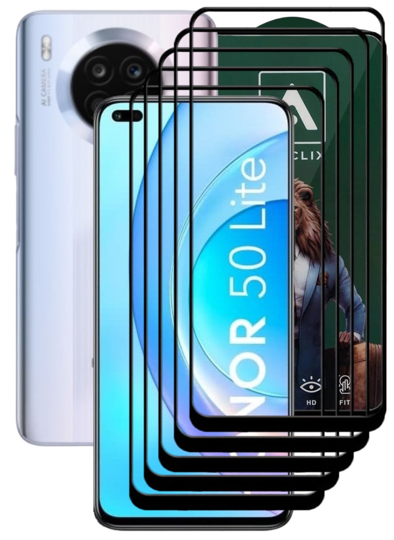أكاليكس 5 قطع، حماية شاشة،  لهاتف هونور 50 لايت  ، جودة ممتازة. - Image 1