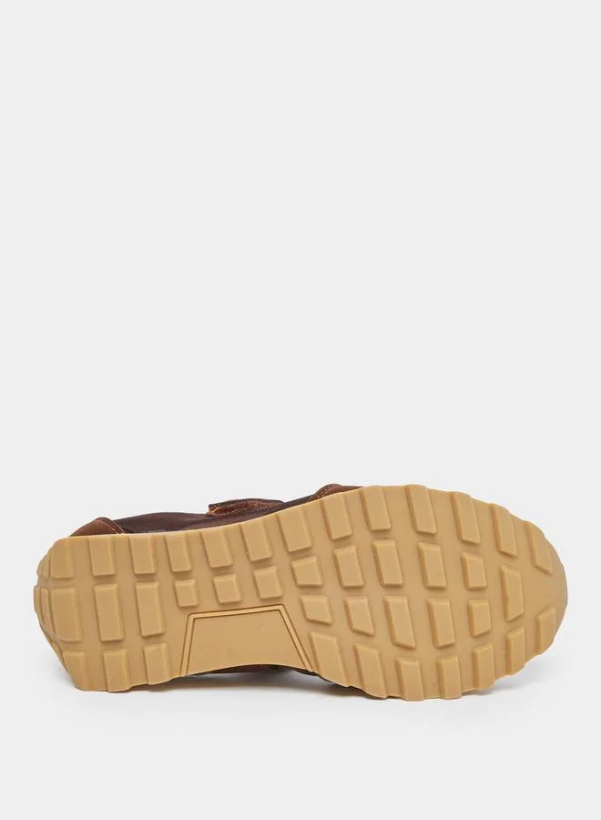 Styli Styli Women Brown Hook and Loop Sneakers
