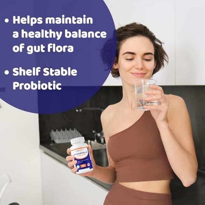 Vitamatic 2 Packs Acidophilus Probiotic - 10 Billion CFU - 120 Tablets - 5X Potency - Daily Probiotic Supplement, Supports Digestive Health (Total 240 Tablets) - Image 4