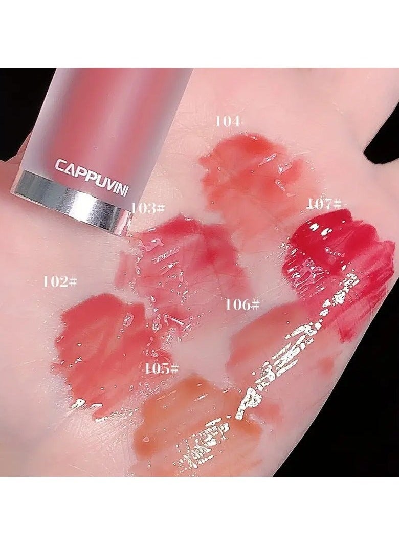 Cappuvini Nude Lip Care Collection - Moisturizing Tinted Lipstick, Vibrant Lip Glaze, Plumping Lip Gloss, and Nourishing Honey Lip Oil for Soft, Smooth Lips - Perfect Valentine's Day Gift for Women #107 - Image 3