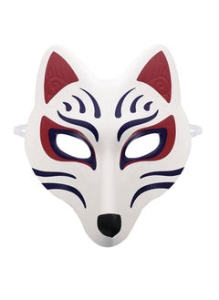 CCOVERY Fox Mask Japanese Kabuki Kitsune Masks for Men Women Cosplay Party Masquerade Costume Prop Full Face Stage Performance Mask  - Image 1