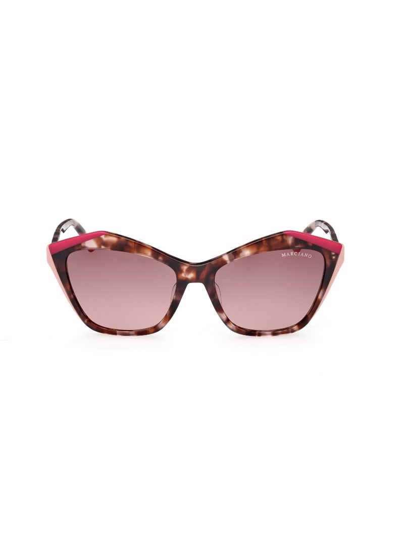 GUESS BY MARCIANO - Women's UV Protection Asymmetrical Shape Acetate Sunglasses GM083274T59 - Lens Size: 59 Mm - Pink - Image 1