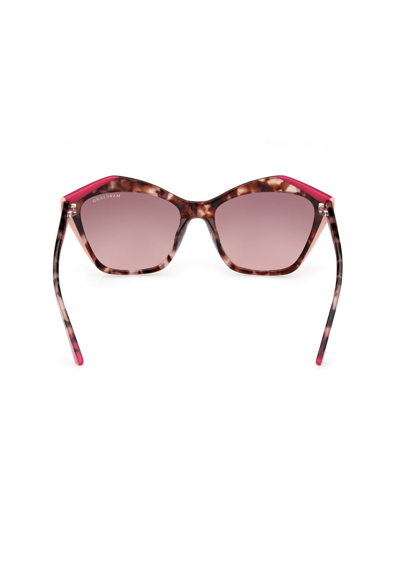 GUESS BY MARCIANO - Women's UV Protection Asymmetrical Shape Acetate Sunglasses GM083274T59 - Lens Size: 59 Mm - Pink - Image 1