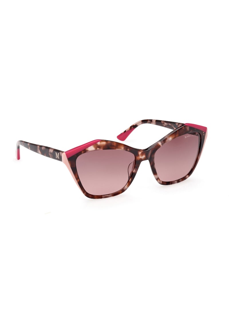 GUESS BY MARCIANO - Women's UV Protection Asymmetrical Shape Acetate Sunglasses GM083274T59 - Lens Size: 59 Mm - Pink - Image 1