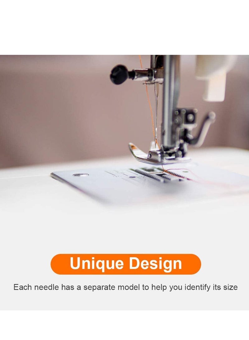 Y&D 10 Count Overlock Sewing Machine Needles Universal Regular Point for Brother Singer Janome Serger Viscount Elna Toyota Riccar Husqvarna Viking (Sizes: DC*1 80/12) - Image 3